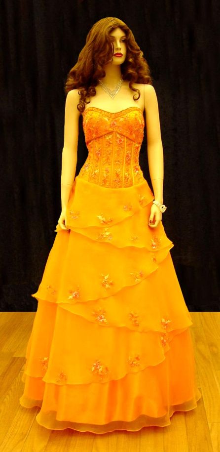 Prom Gowns, P0114 Orange